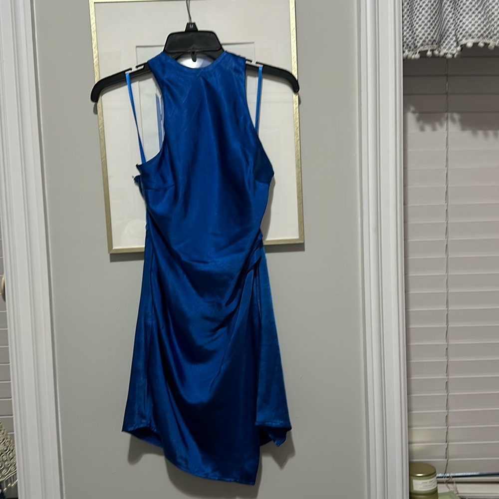 Hello Molly Royal Blue silk high beck cocktail dress